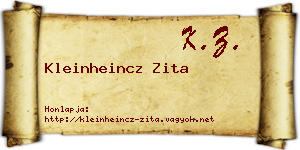 Kleinheincz Zita névjegykártya